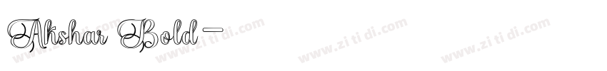 Akshar Bold字体转换